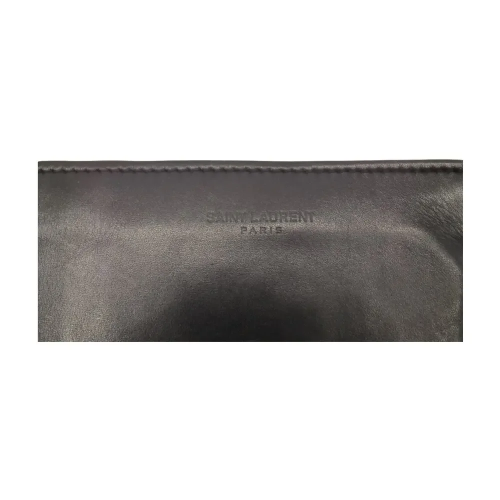 🔴 Saint Laurent Paris SLP Bifold Wallet - Black Leather